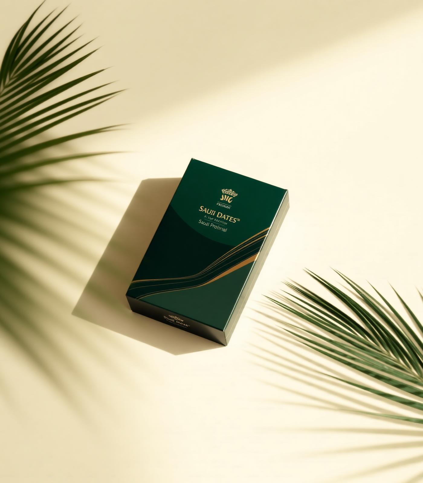 Premium Nakheel Origin gift box with palm frond shadow